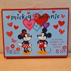 Papyrus-Disney Mickey & Minnie Mouse Valentine Cards-NEW SEALED